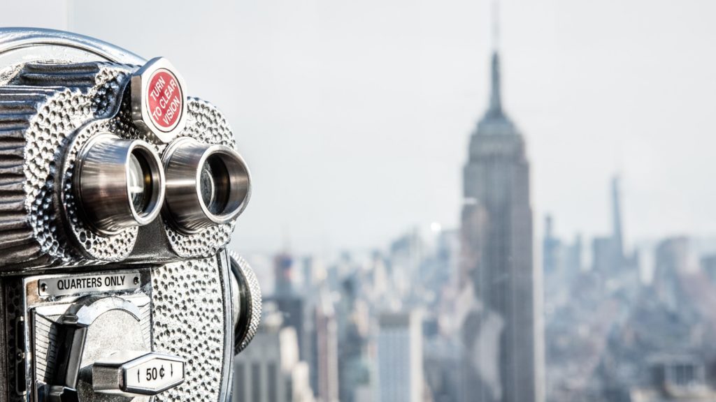 wevo binoculars in city